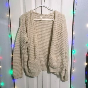 Forever 21 Cream knit cardigan